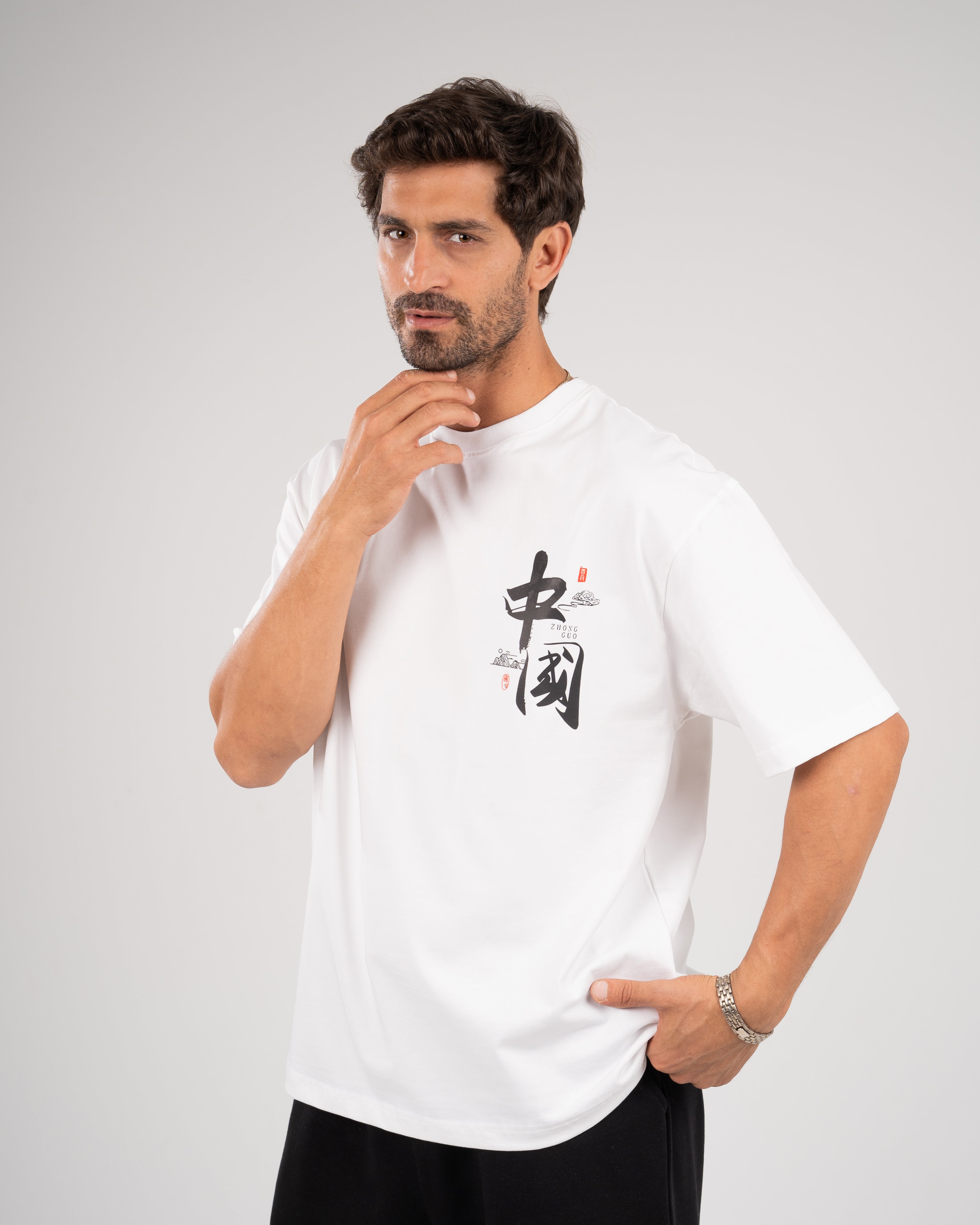 print White T_shirt