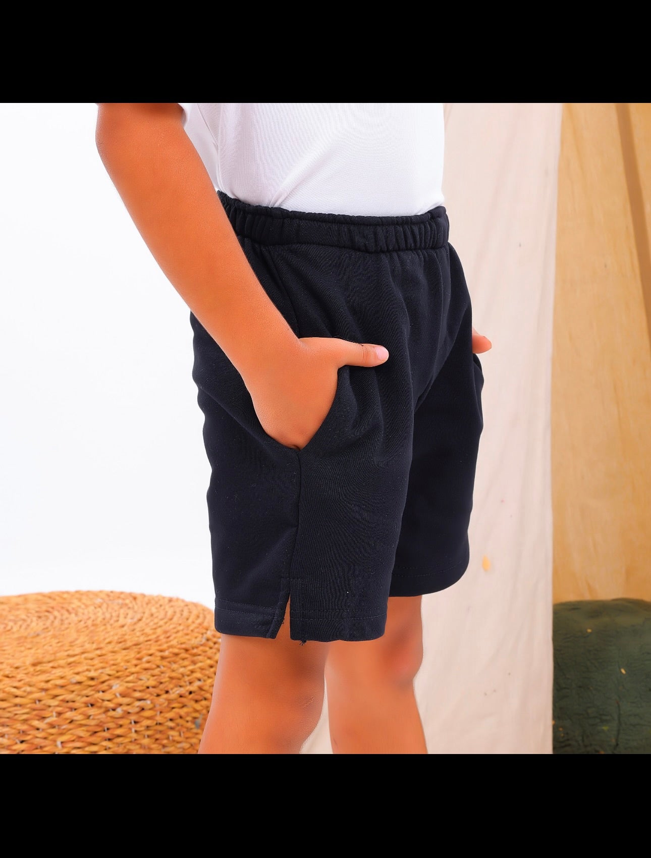 black kids shorts
